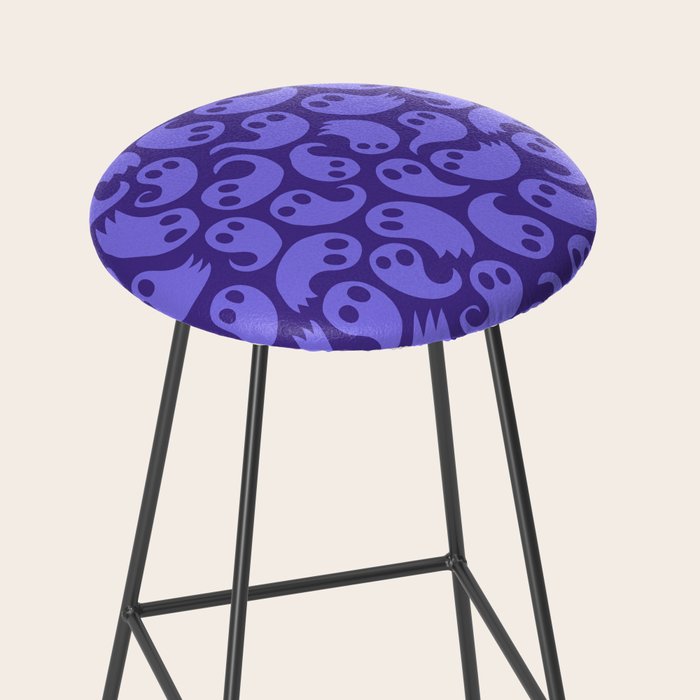Halloween ghost cartoon pattern art Stool Gallery Image 2