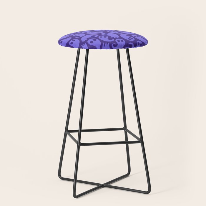 Halloween ghost cartoon pattern art Stool Gallery Image 1