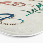 Seba Albertus Snakes With Plants  Bath Mat Gallery Image 3