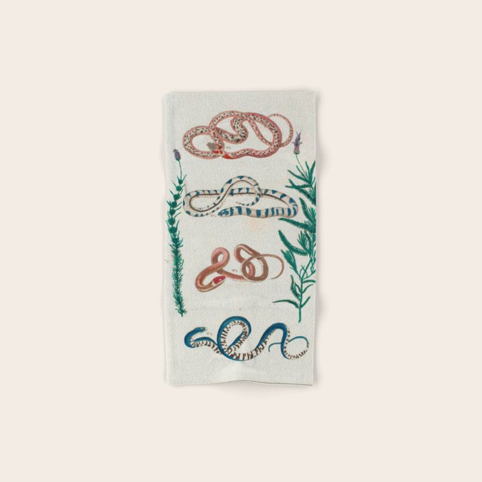Seba Albertus Snakes With Plants  Bath Towel Gallery Image 1