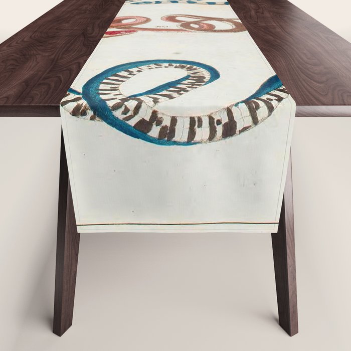 Seba Albertus Snakes With Plants  Table Runner Gallery Image 1