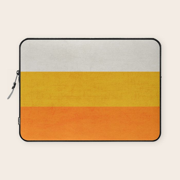 three stripes - candy corn Laptop Sleeve Gallery Image 1