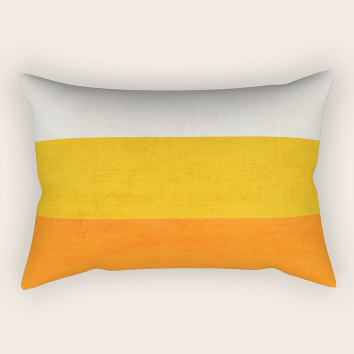 three stripes - candy corn Rectangular Pillow Gallery Image 2