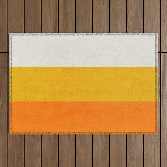 three stripes - candy corn Outdoor Rug Gallery Image 1