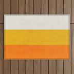 three stripes - candy corn Outdoor Rug Gallery Image 1