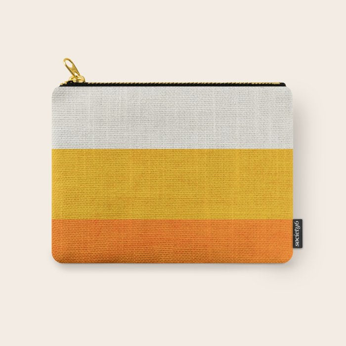 three stripes - candy corn Carry All Pouch Gallery Image 1