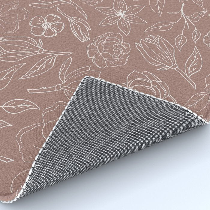 Mauve Magnolia Pattern Rug Gallery Image 4