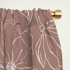 Mauve Magnolia Pattern Window Curtain Gallery Image 2