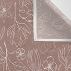 Mauve Magnolia Pattern Wall Tapestry Gallery Image 3