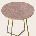 Mauve Magnolia Pattern Side Table Gallery Image 2