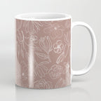 Mauve Magnolia Pattern Coffee Mug Gallery Image 1