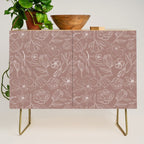 Mauve Magnolia Pattern Credenza Gallery Image 1