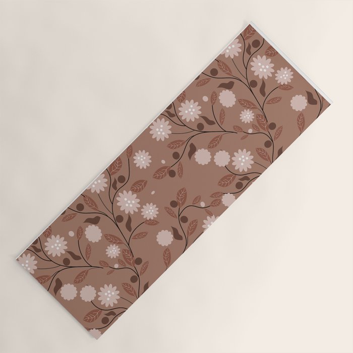 Romanic Floral in Mocha Mousse Yoga Mat Gallery Image 1