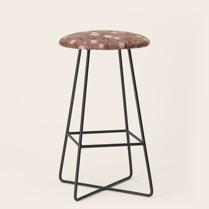 Romanic Floral in Mocha Mousse Stool Gallery Image 1