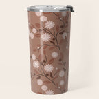 Romanic Floral in Mocha Mousse Travel Mug Gallery Image 2