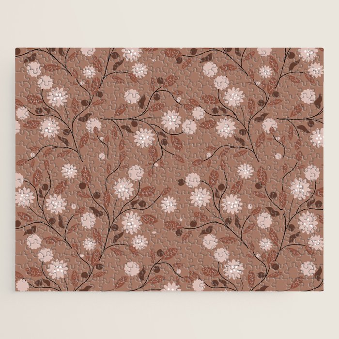 Romanic Floral in Mocha Mousse Jigsaw Puzzle Gallery Image 1