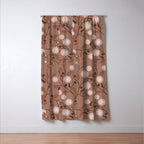 Romanic Floral in Mocha Mousse Window Curtain Gallery Image 3