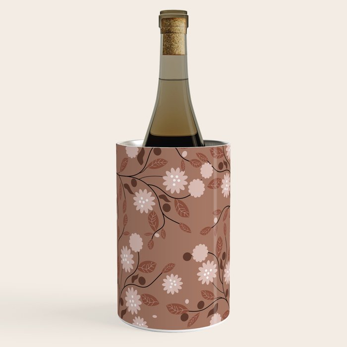 Romanic Floral in Mocha Mousse Wine Chiller Gallery Image 1