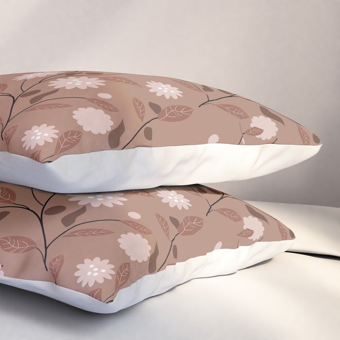 Romanic Floral in Mocha Mousse Pillow Sham Gallery Image 3