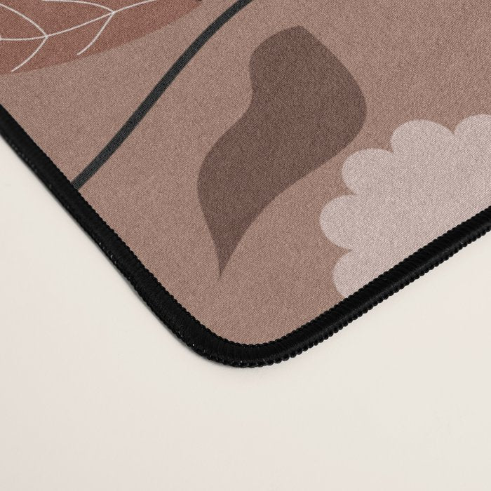 Romanic Floral in Mocha Mousse Desk Mat Gallery Image 4