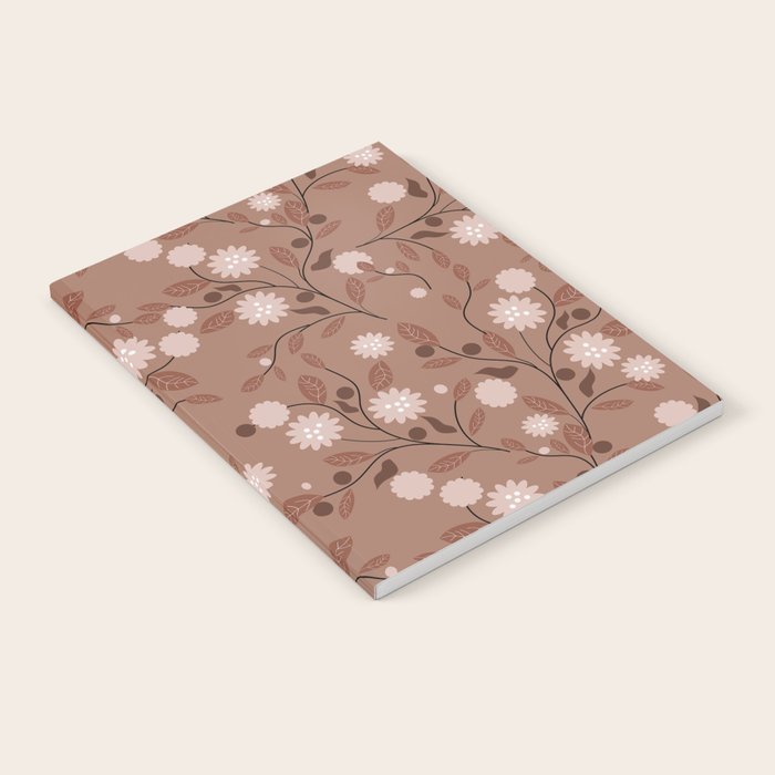 Romanic Floral in Mocha Mousse Notebook Gallery Image 1