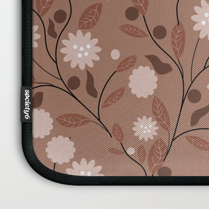 Romanic Floral in Mocha Mousse Laptop Sleeve Gallery Image 3