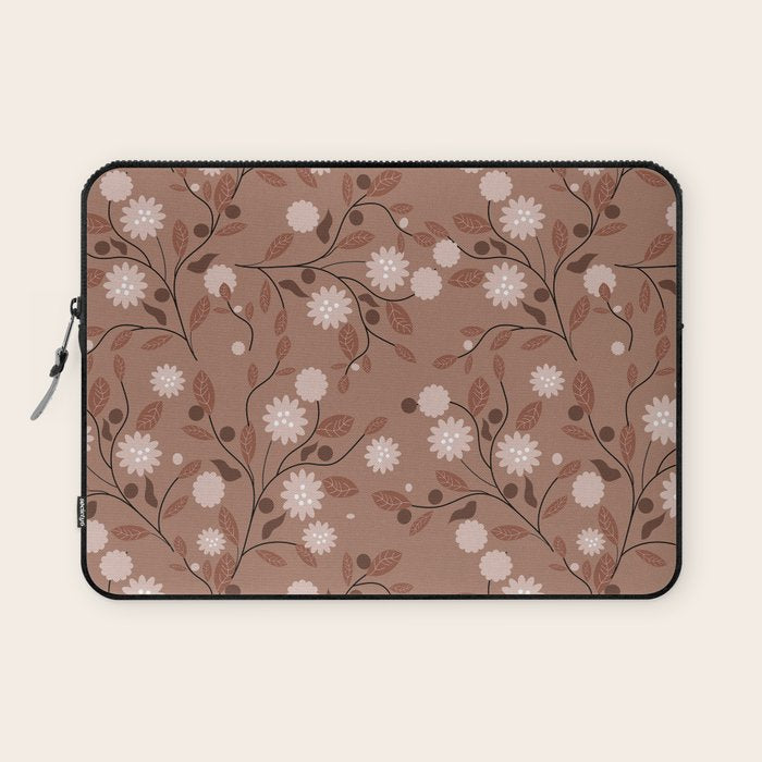Romanic Floral in Mocha Mousse Laptop Sleeve Gallery Image 1