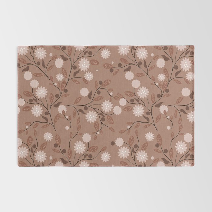 Romanic Floral in Mocha Mousse Rug Gallery Image 2