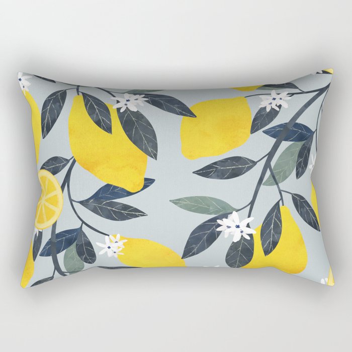 Fruit market retro Mallorca inspiration Rectangular Pillow Gallery Image 1