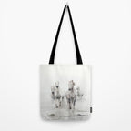 Camargue White Horses Running in Water - Nature Photography Tote Bag Gallery Image 2