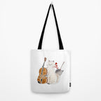 Violin Cat Tote Bag Gallery Image 2