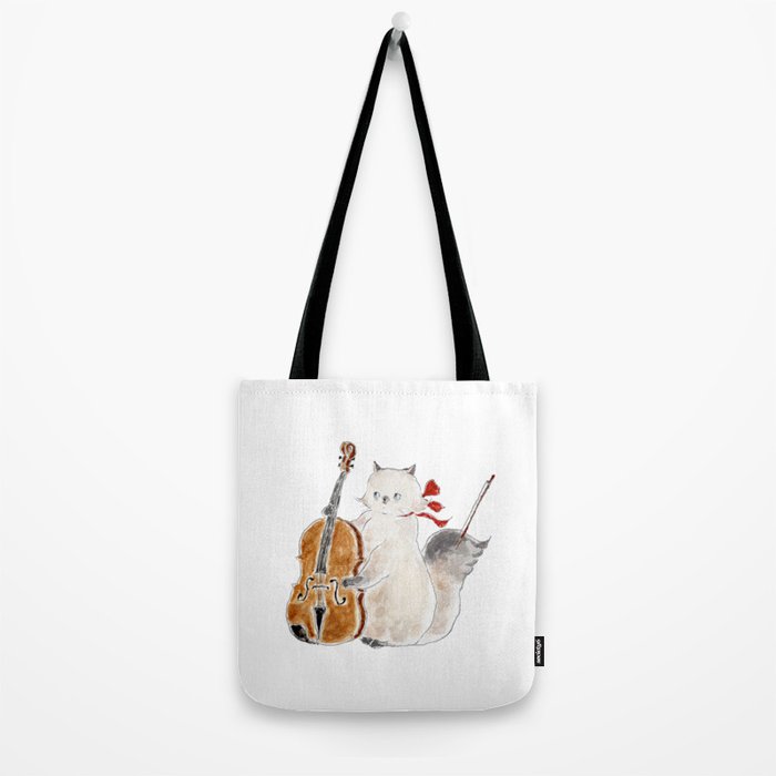 Violin Cat Tote Bag Gallery Image 2