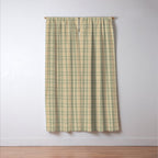 North Country Plaid - sage and light gold Window Curtain Gallery Image 3