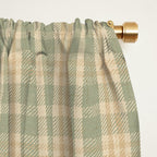 North Country Plaid - sage and light gold Window Curtain Gallery Image 2