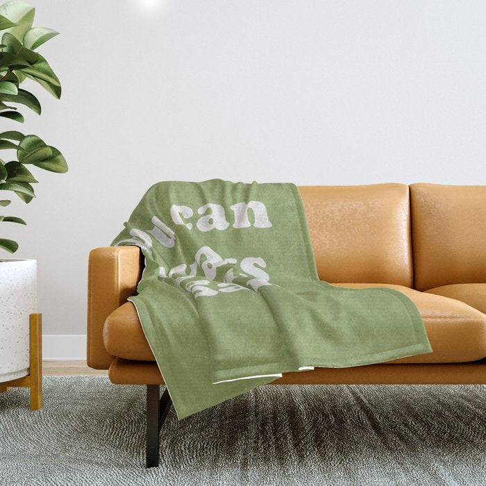 Begin Again Green Throw Blanket Gallery Image 1