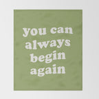 Begin Again Green Throw Blanket Gallery Image 2