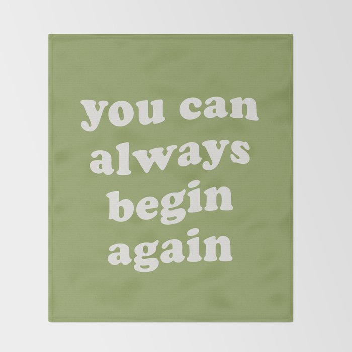Begin Again Green Throw Blanket Gallery Image 2