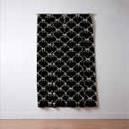 Bows & Ribbons Pattern XLVII Black and White Window Curtain Gallery Image 3