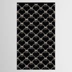 Bows & Ribbons Pattern XLVII Black and White Tablecloth Gallery Image 2