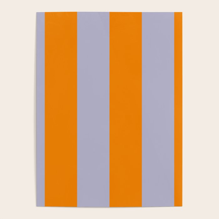 Lilac Clematis and Orange Stripes Poster Gallery Image 4