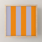Lilac Clematis and Orange Stripes Mini Art Print Gallery Image 1