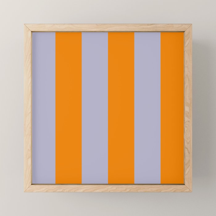 Lilac Clematis and Orange Stripes Mini Art Print Gallery Image 1