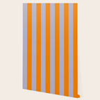 Lilac Clematis and Orange Stripes Wallpaper Gallery Image 2