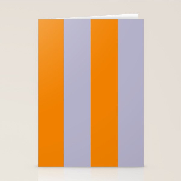 Lilac Clematis and Orange Stripes Stationery Card Gallery Image 2