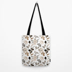 Watercolour Flowers Print, Neutral Tones, Digital Art Tote Bag Gallery Image 2
