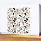 Watercolour Flowers Print, Neutral Tones, Digital Art Wall Mural Gallery Image 2
