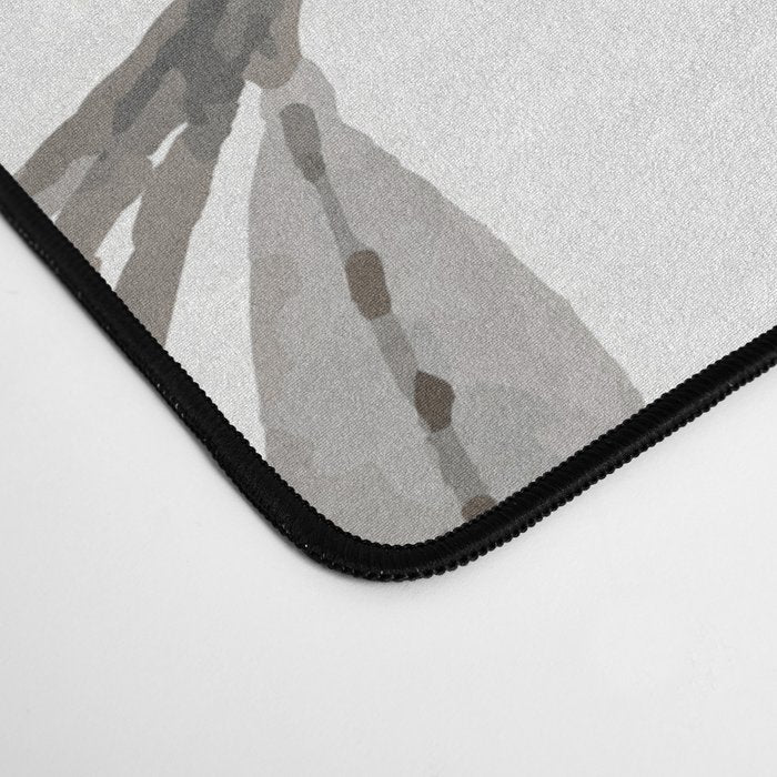 Watercolour Flowers Print, Neutral Tones, Digital Art Desk Mat Gallery Image 4