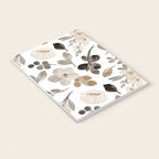 Watercolour Flowers Print, Neutral Tones, Digital Art Notebook Gallery Image 3