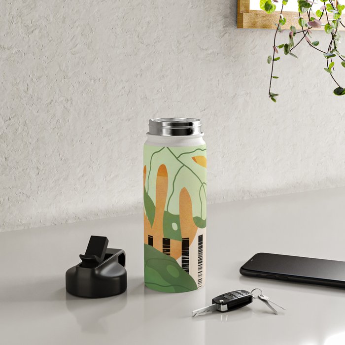 Tropical Garden Leaves 01 Water Bottle Gallery Image 4