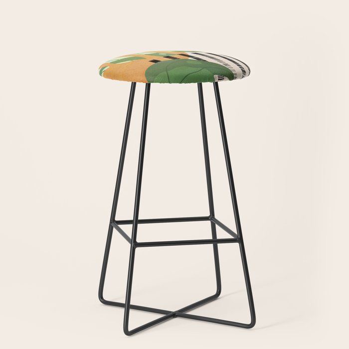 Tropical Garden Leaves 01 Stool Gallery Image 1
